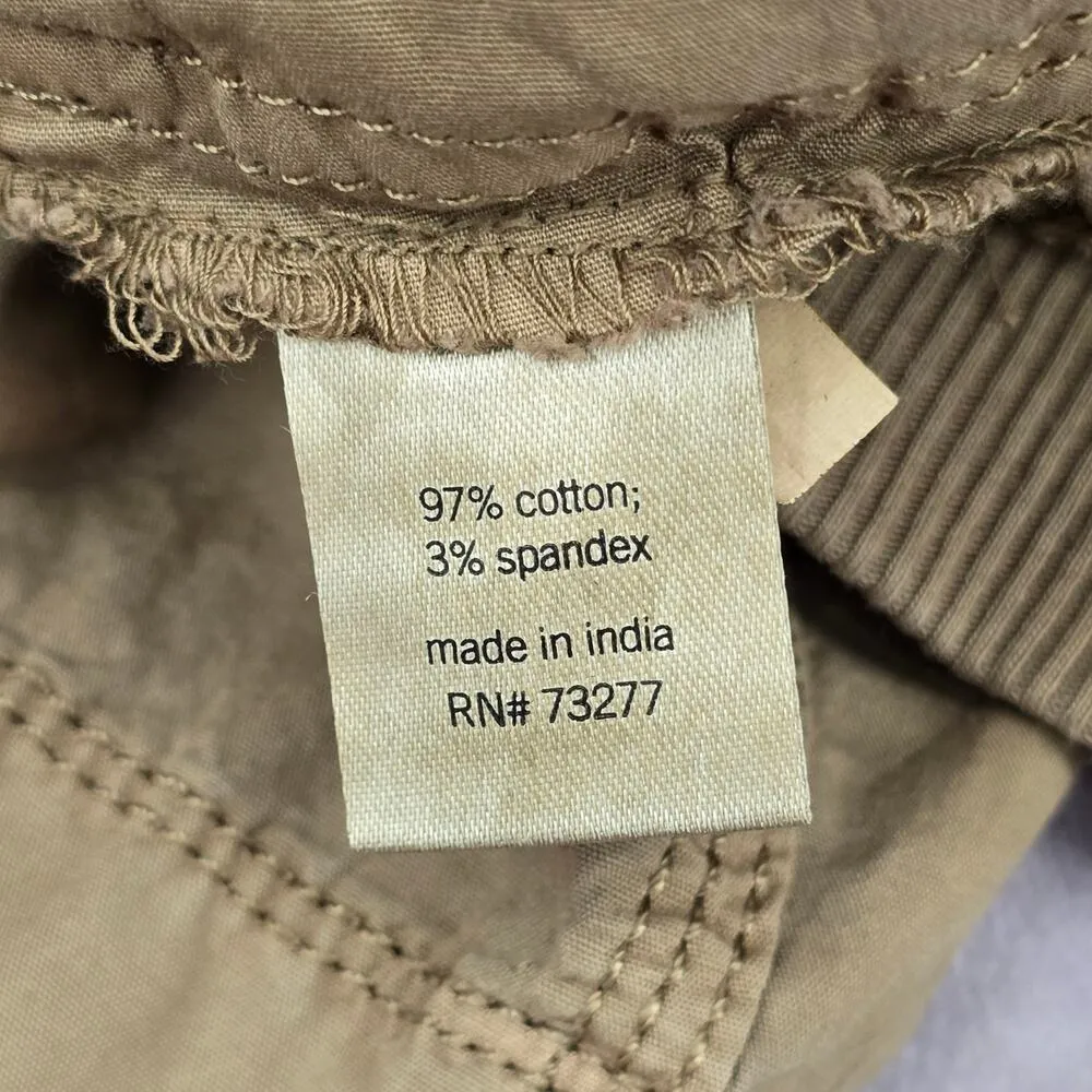 Sonoma Tan Cargo Flat Front Bottoms Pants Shorts Cotton 8 - Image 8