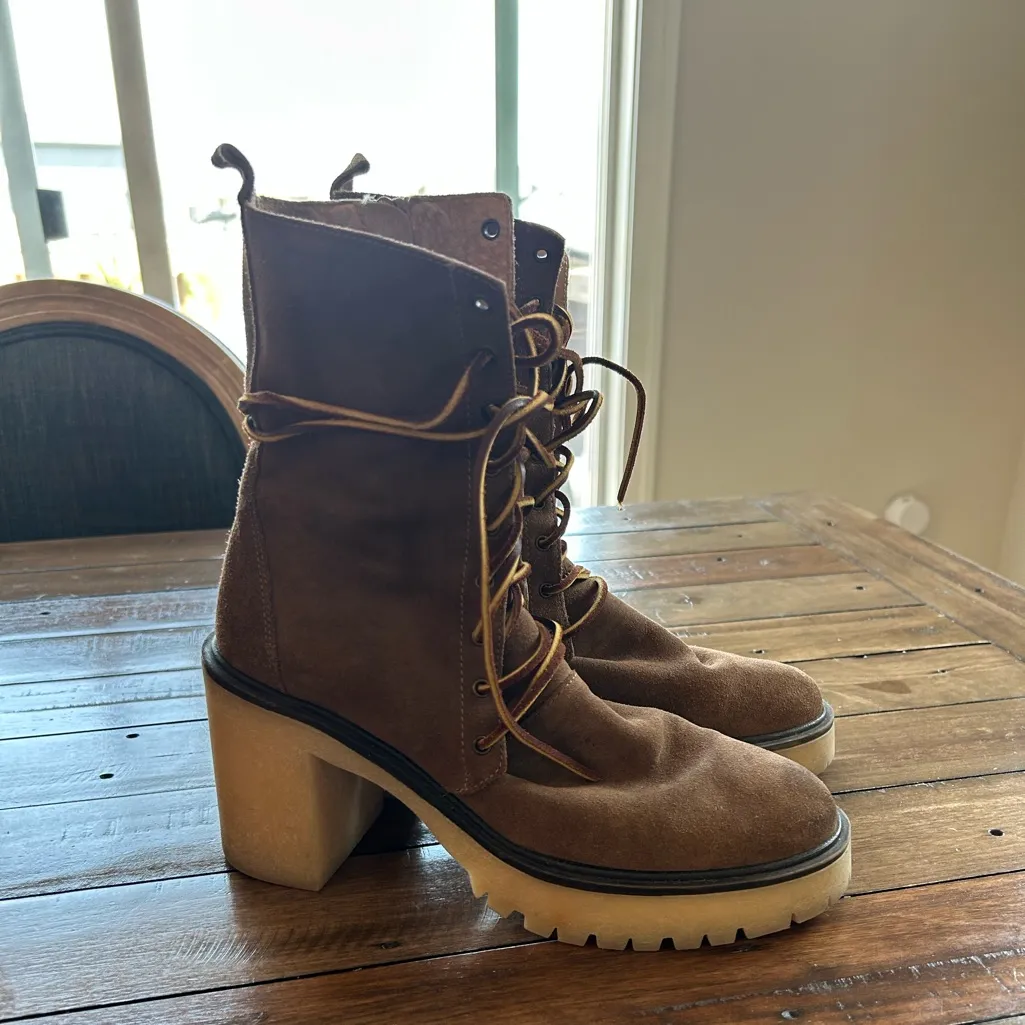 Free People Dylan Lace Up Brown Boots 8.5 - Image 5