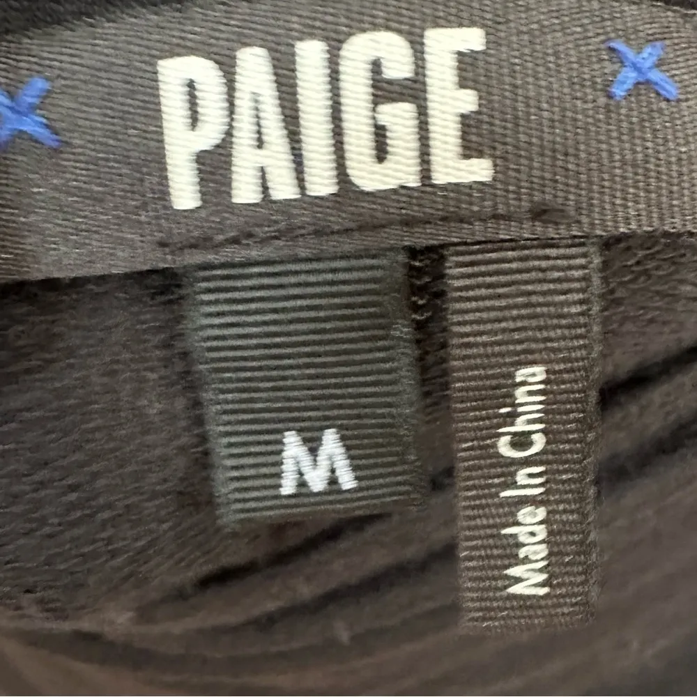 PAIGE womens Suvi Bodysuit Off the Shoulder Long Sleeve in Black. Sz Med - Image 6