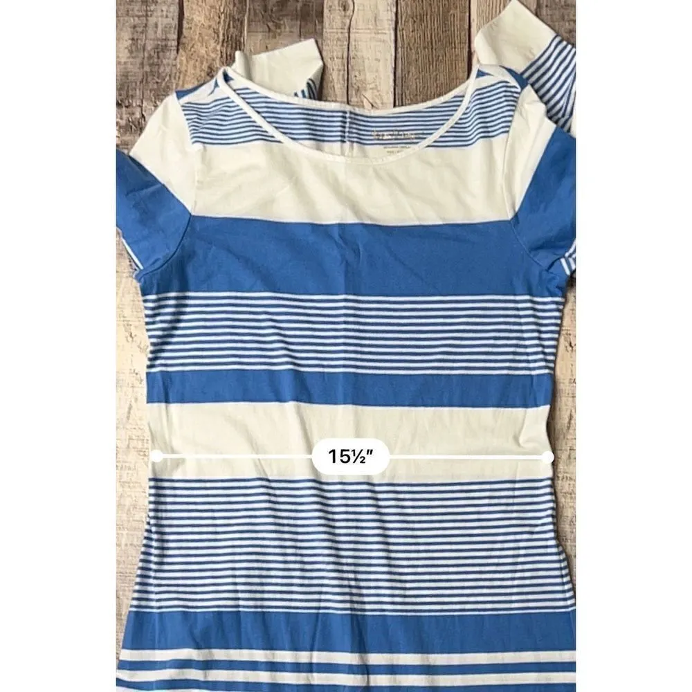 Lilly Pulitzer Marlowe Bay Blue Coconut Stripe Jersey Knit T-shirt Dress sz MEDI - Image 6