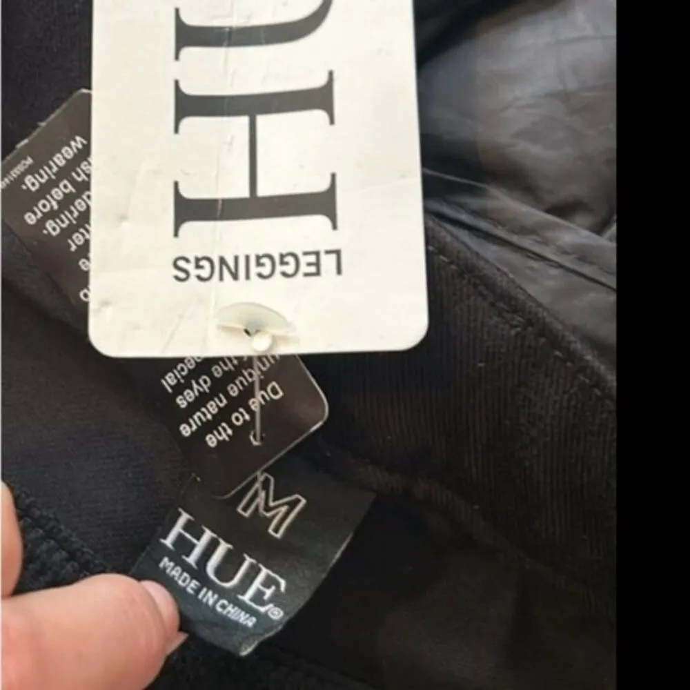NWT Hue Women’s Black Leggings High Rise Skinny Jeans Size Medium - Image 6