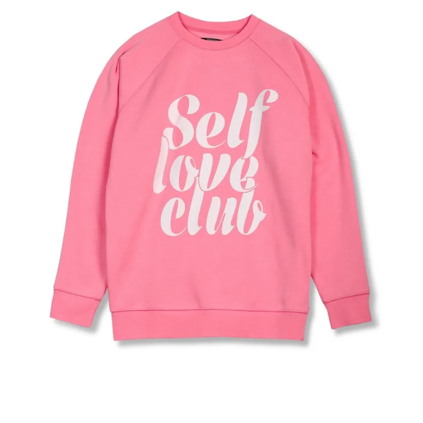Brunette The Label x benefit cosmetics collab pink sweatshirt casual cozy fall Size XL - Image 2