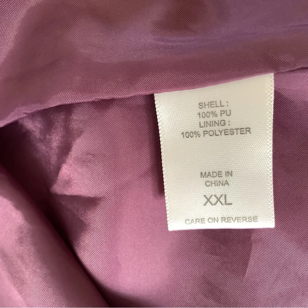 Modern faux leather jacket 💖💖💖 Pink Size XXL - Image 10