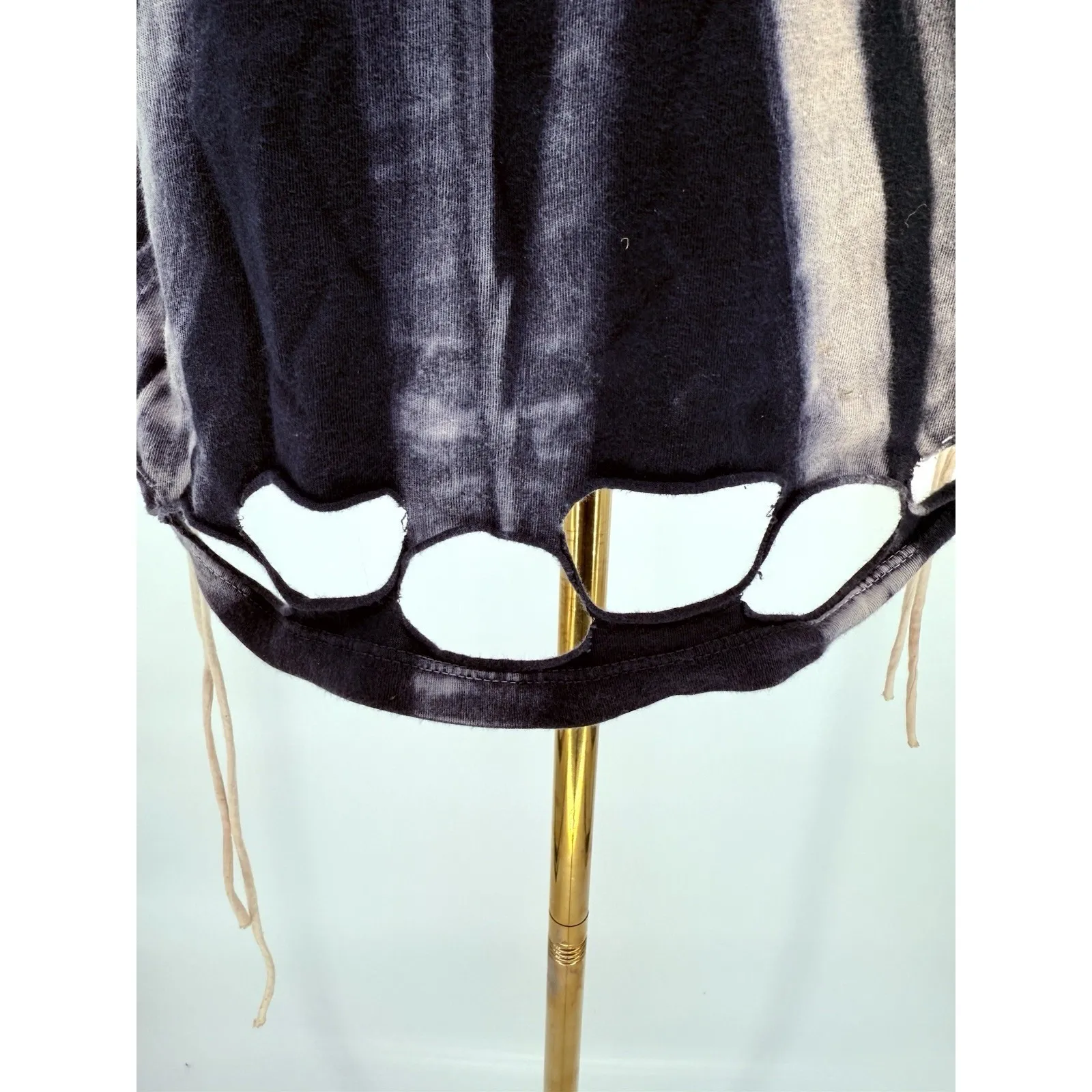 Affliction American Customs Toxin TShirt Womens Medium Biker Fringe Tie Dye 1973 - Image 3