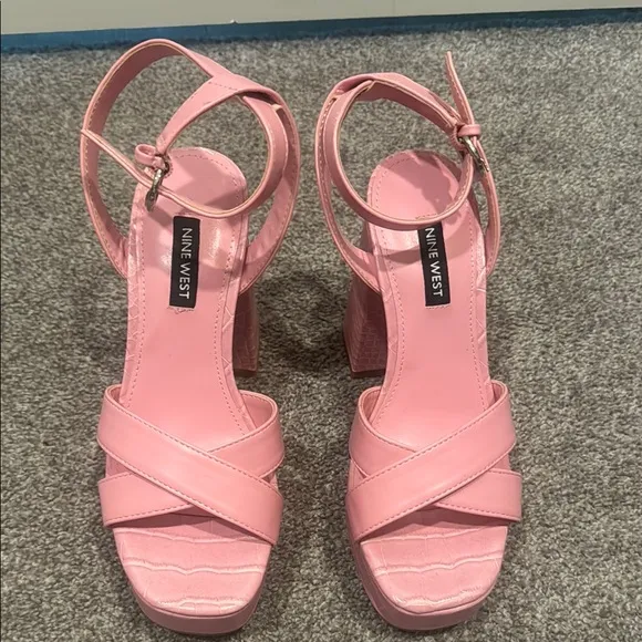 Nine West Pink Heels with Ankle Strap - Image 2
