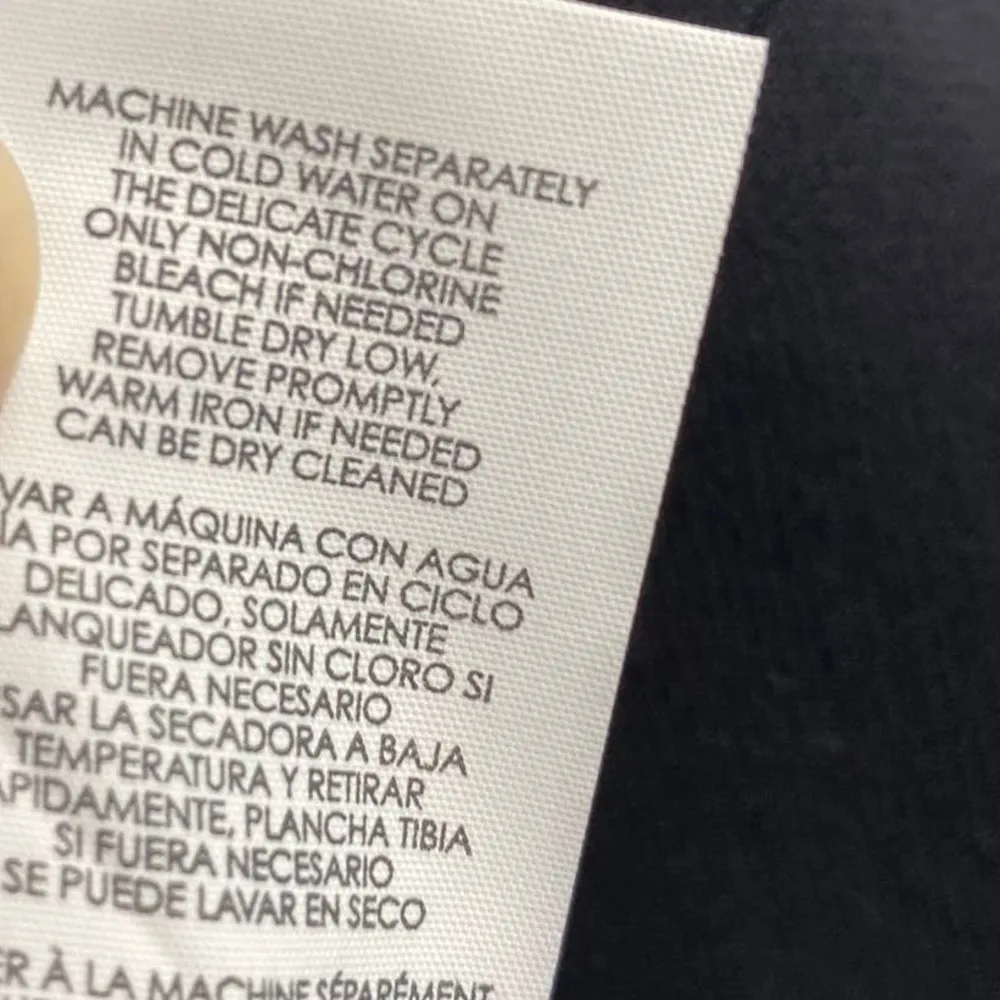 CAbi Abbott Jacket Blazer Puff Lantern Statement Sleeve Button Front Black  6 - Image 11