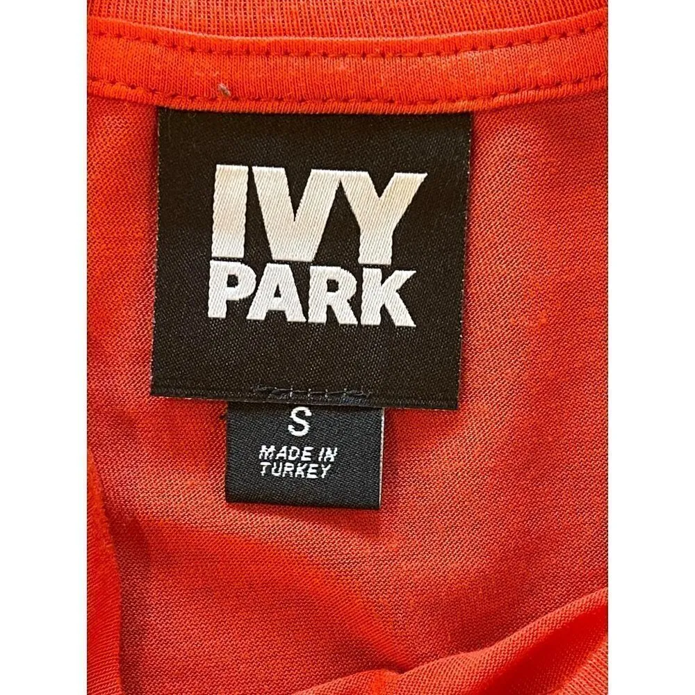 Ivy‎ Park Orange And White Modal Crew Neck Sleeveless Tank Top Size S - Image 11