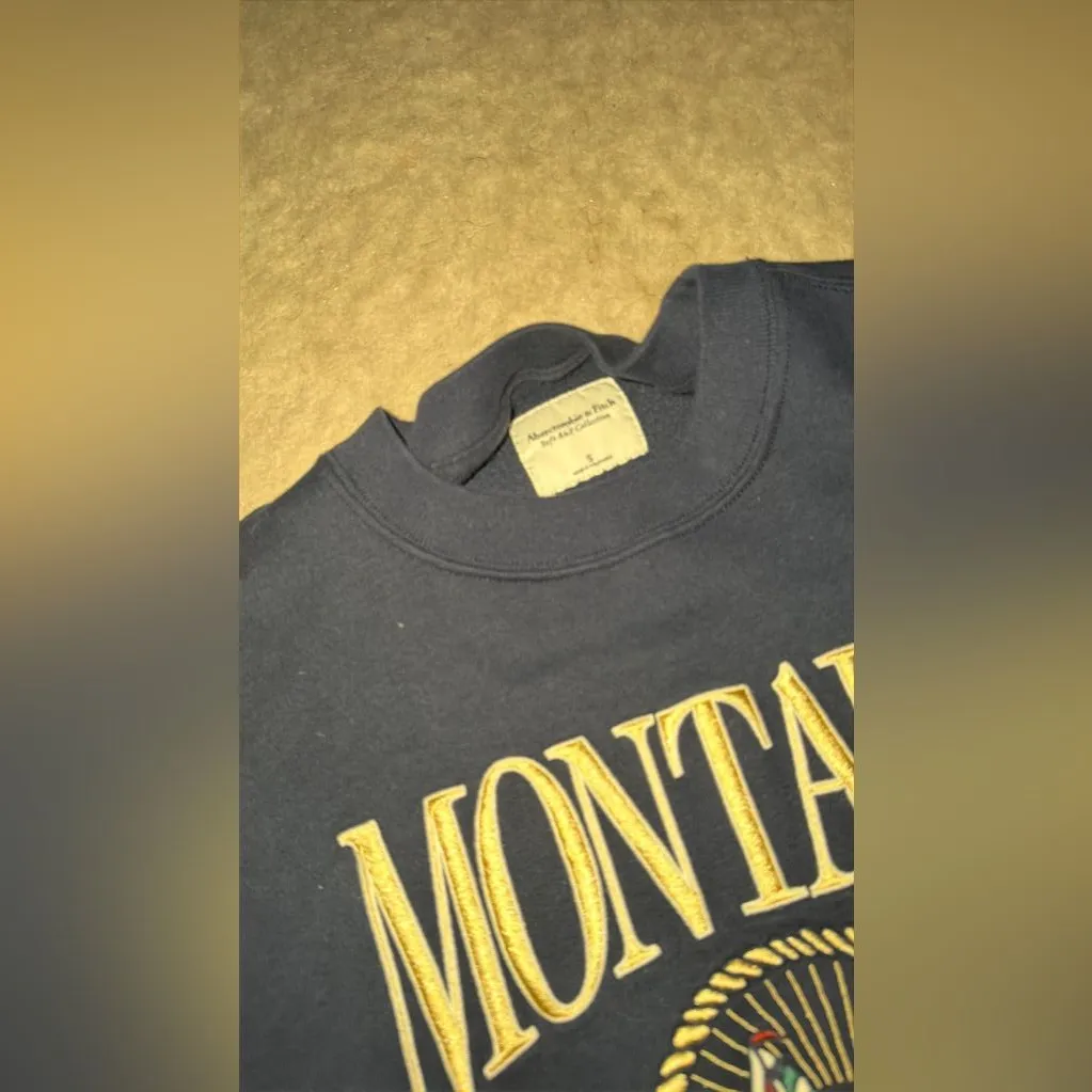 Abercrombie and Fitch Montauk embroidered crewneck $120 sold out winter casual - Image 6