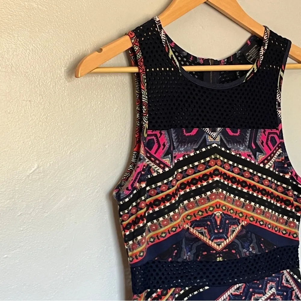 Anthropologie Boho Sleeveless Fit & Flare Dress – Mesh Detail, Size M - Image 2