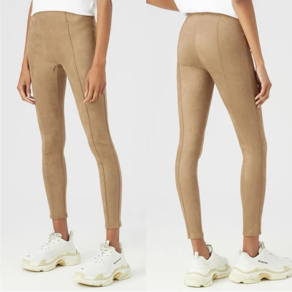 Spanx Faux Suede Camel Pull On Leggings Size XSP - Image 2