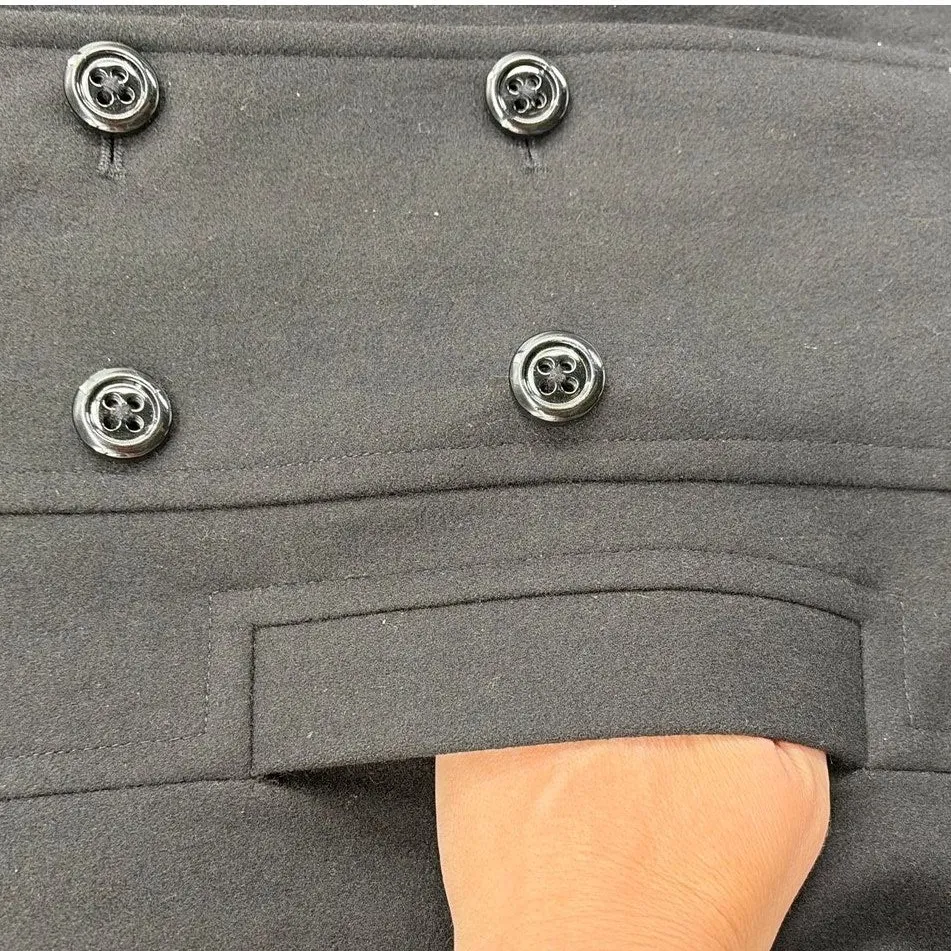 Jason Kole Peacot Womens Coat Sz M Double Breasted Minimalist Professional Black Size M - Image 4