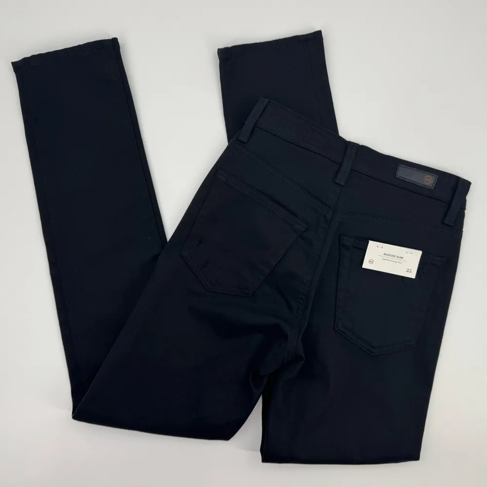 AG Adriano Goldschmied Alexxis High-Rise Slim Jeans In Blackboard Size 25 NWT - Image 3