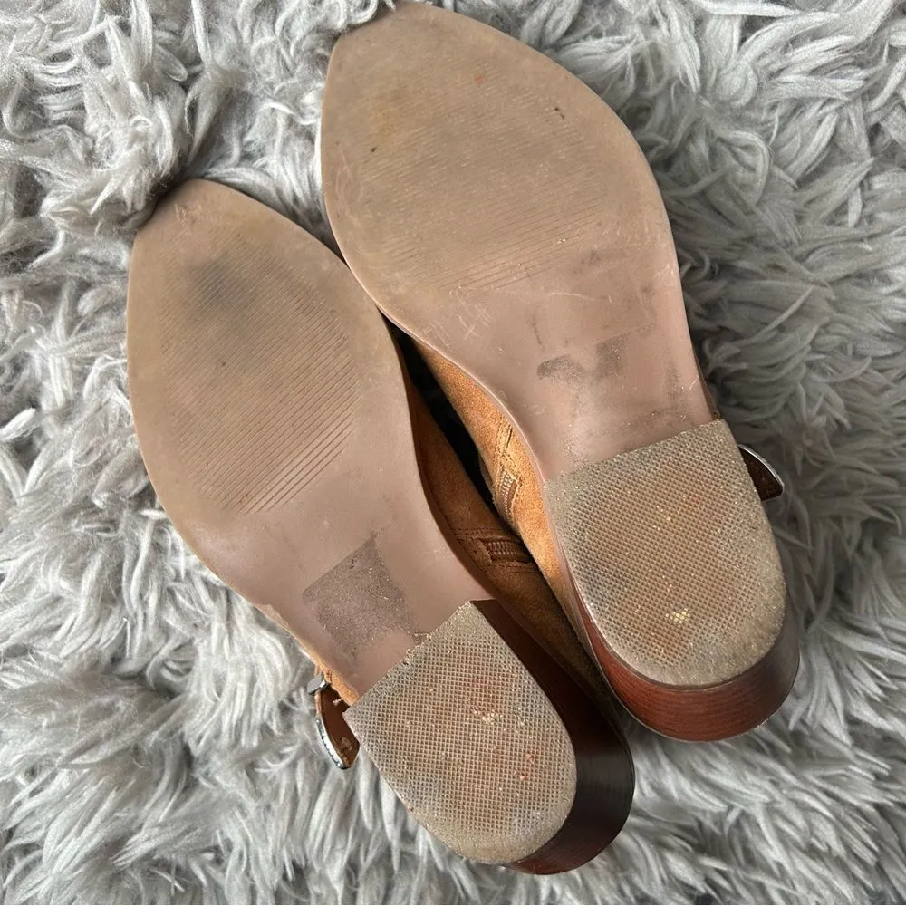 Steve Madden Niall tan suede western boho ankle boots women’s shoe size 7.5 - Image 8