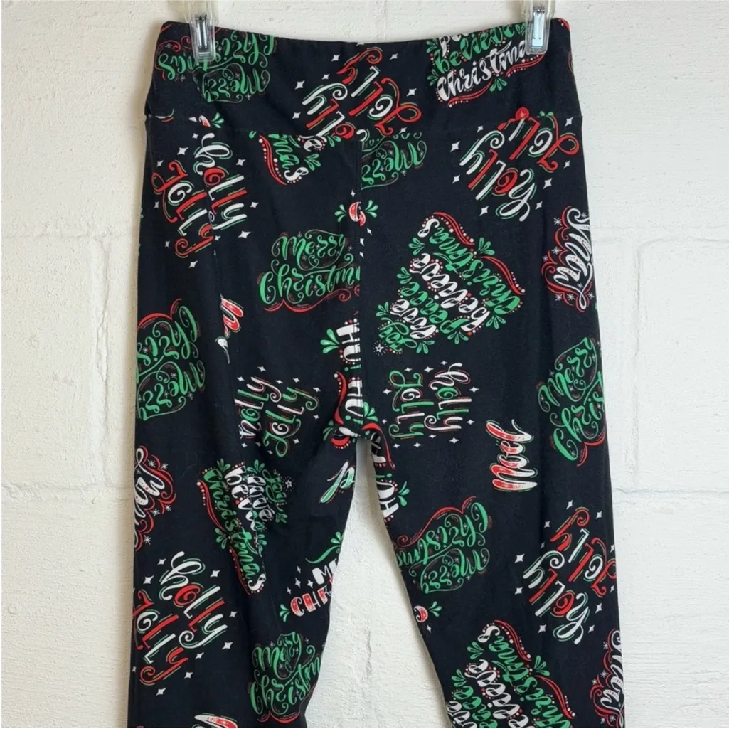 Lularoe Woman’s Full Length Comfy Christmas Festive Holidays Leggings One Size - Image 6