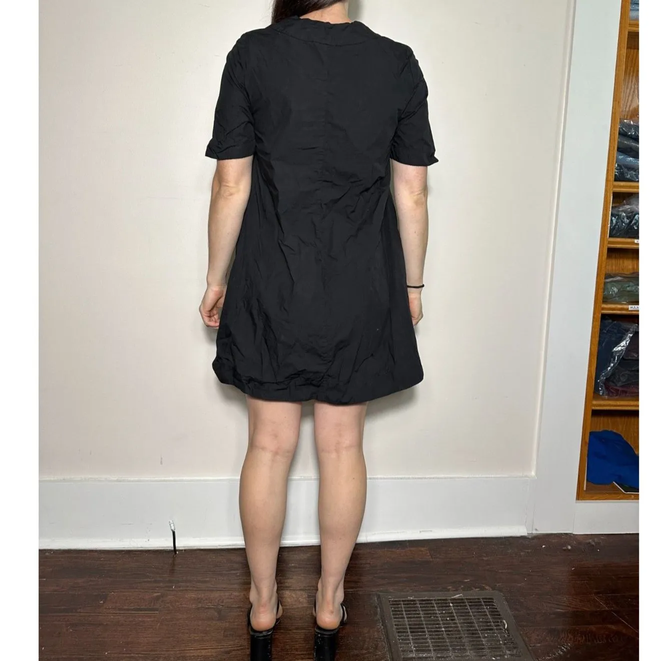 COS Black V-Neck T-Shirt Mini Dress Size 4 - Image 7