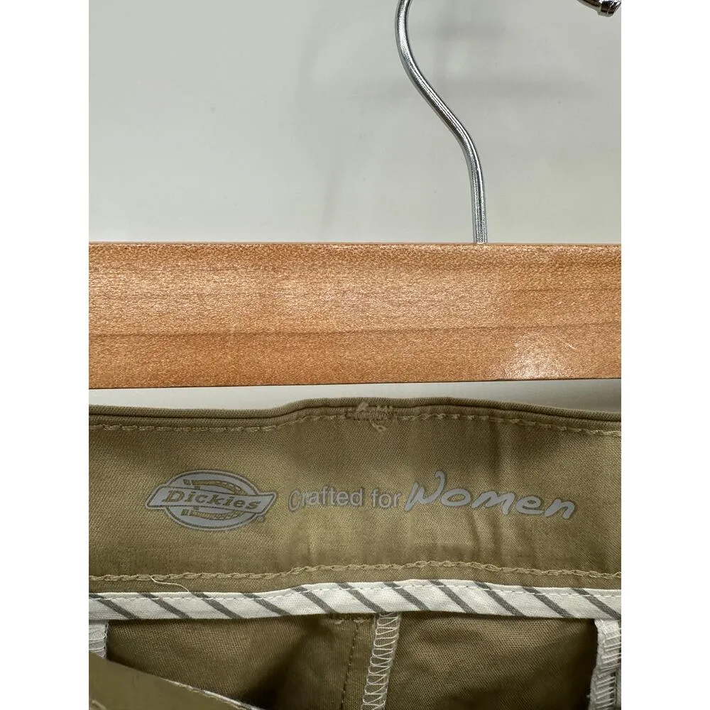 Dickies Khaki Twill Pant Slim Fit Boot Cut Women 22 Reg NWT Workwear Career - Image 6