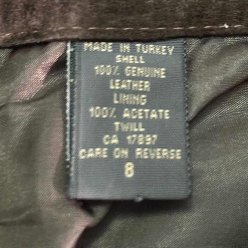 Suede Brown Straight Leg Banana Republic Pants Sz 8 - Image 3