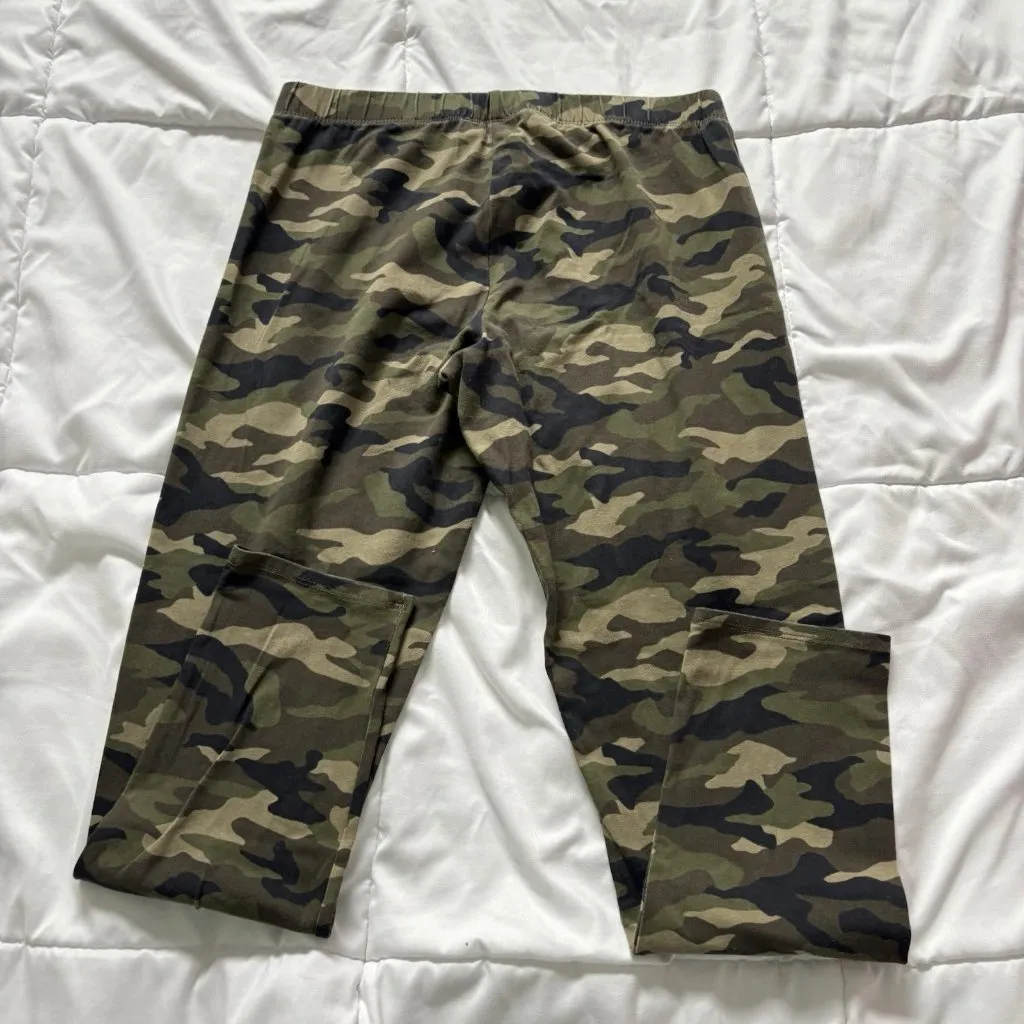 Womens Size Large Leggings Pants Green Camo Activewear Yoga Training Outdoor - Image 6