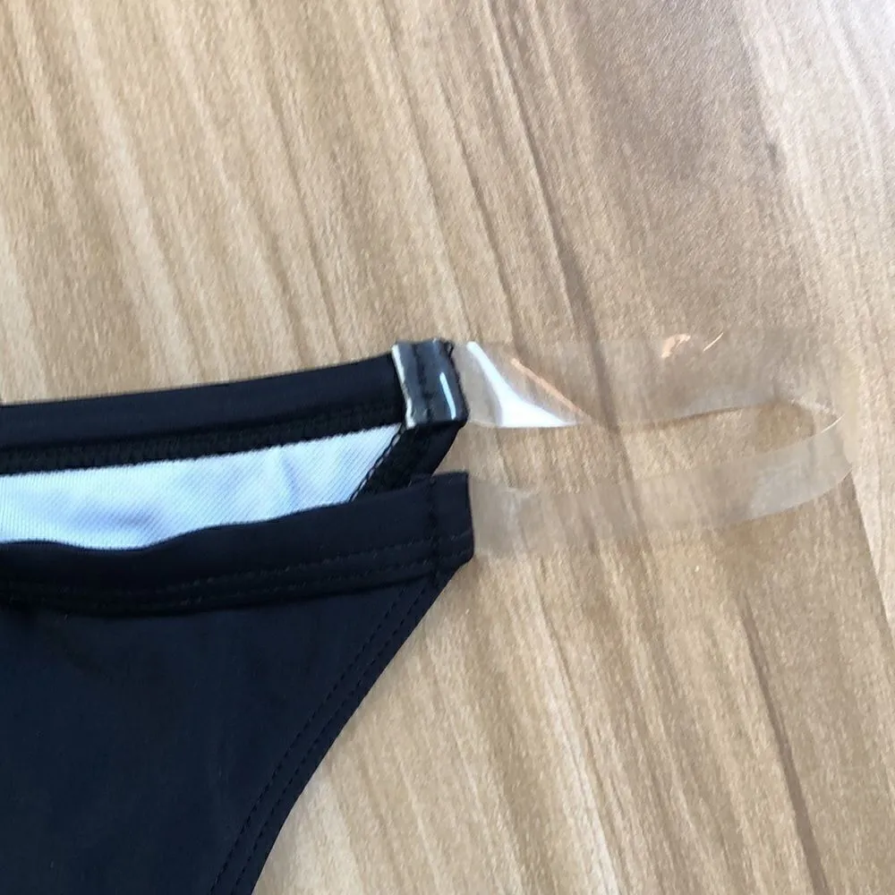 Shein Bikini. Unique clear plastic straps. Xtra pink xhilirarion top. Size S. - Image 6