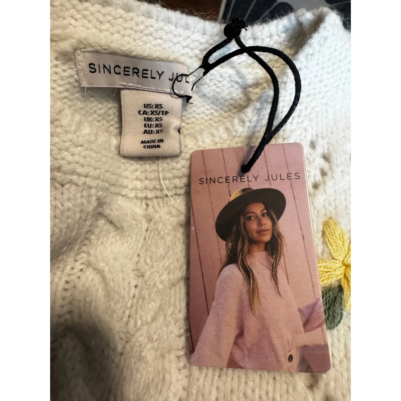 Sincerely Jules Embroidered Sweater Vest Size XS (NWT) Twee Cottagecore Coquette - Image 6