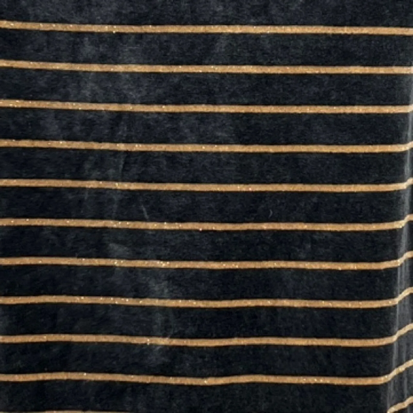 Chicos Shirt Womens Medium Gray Metallic Gold Velour Lurex Stripe Cowl Zenergy‎ - Image 5