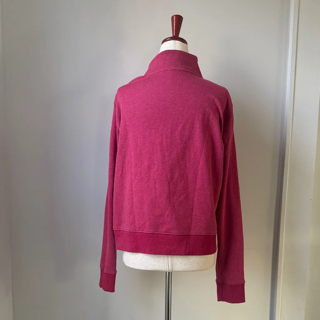 Travis Mathew  Pink 1/2-Zip Sweatshirt Size Large Women’s fleece boxy pullover - Image 2