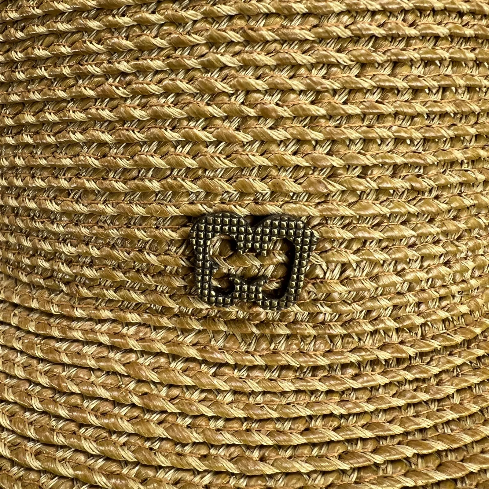 Eric Javits Classic Bucket/Cloche Hybrid Woven Raffia Sun Hat Wide Brim Camel Tan - Image 2
