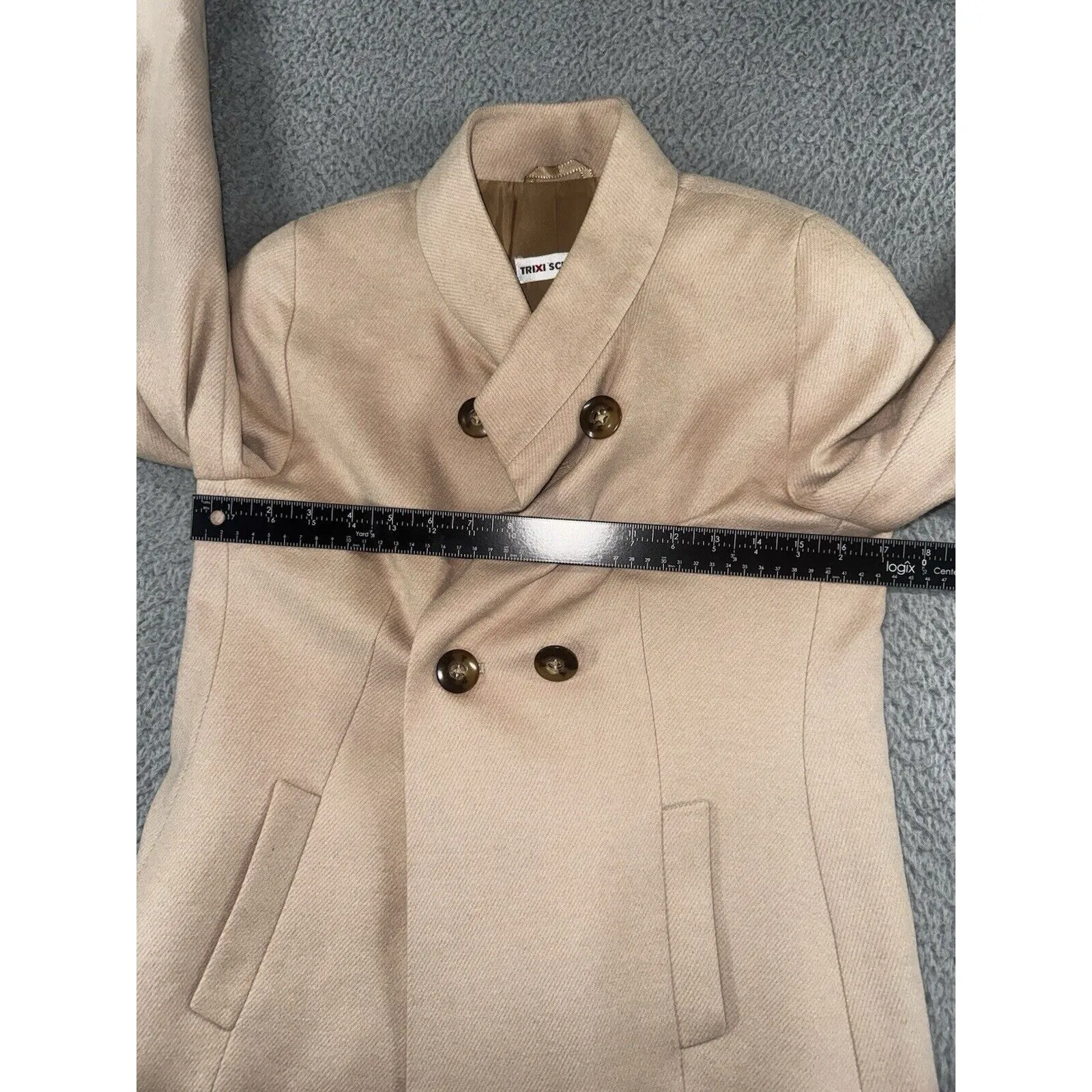 Trixi Schober Jacket Women‎ 4 Double Breasted New Wool Angora Brown - Image 5