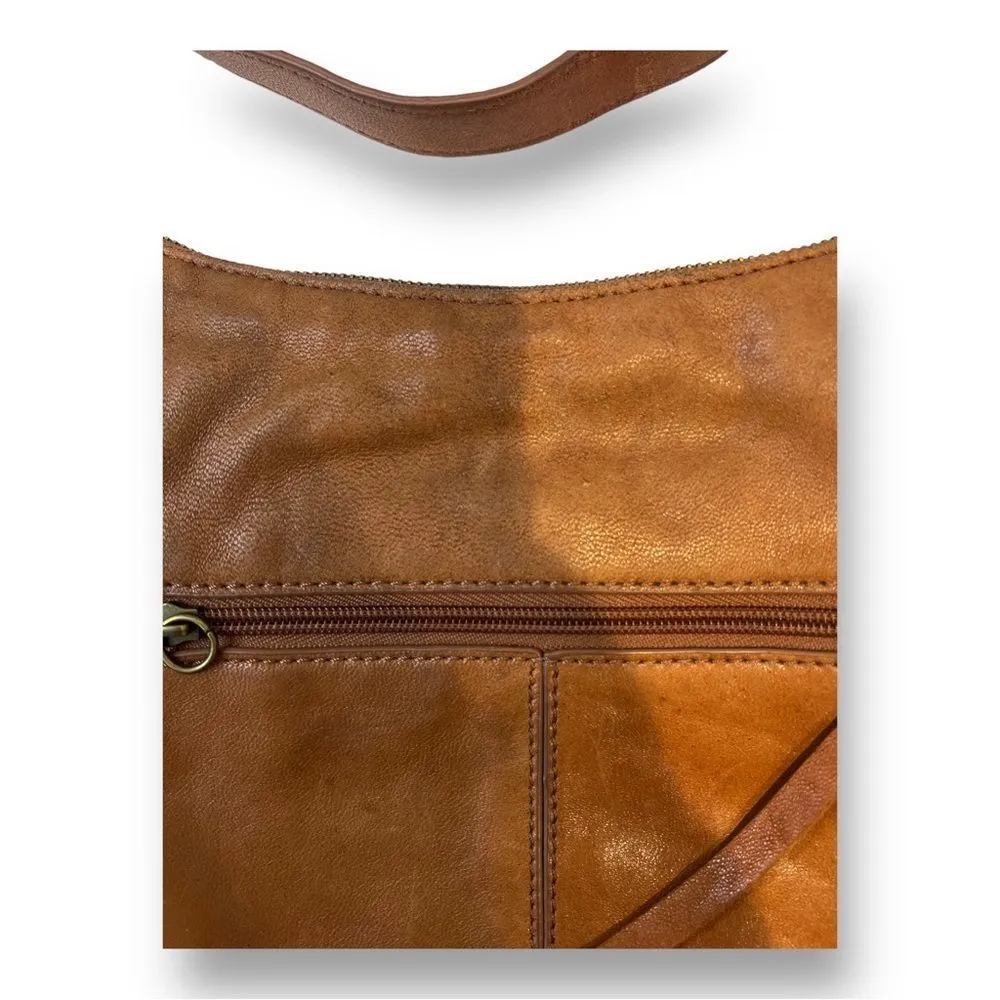 Brown Leather Fringe Bag - Image 4