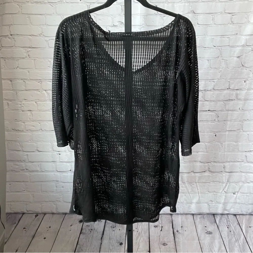 O'neill Sheer Black Swim Cover Up Size Medium - Image 2