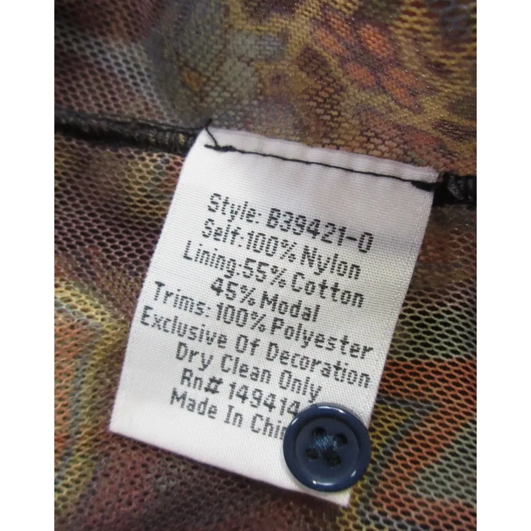 Johnny Was Biya Elexa Mesh Maxi Printed Embroidered Boho Dress, Size L, EUC - Image 8