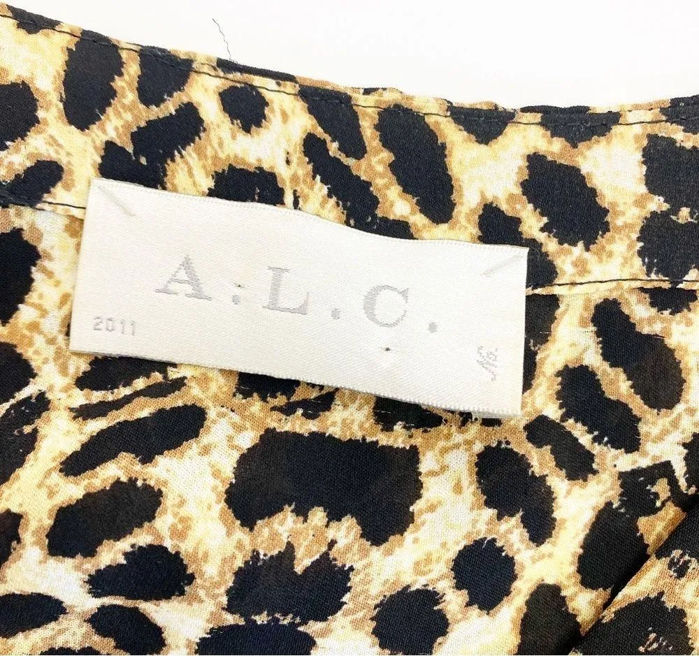 A.L.C. Daisy Silk Leopard Print Mini Dress Kim Kardashian - Image 13