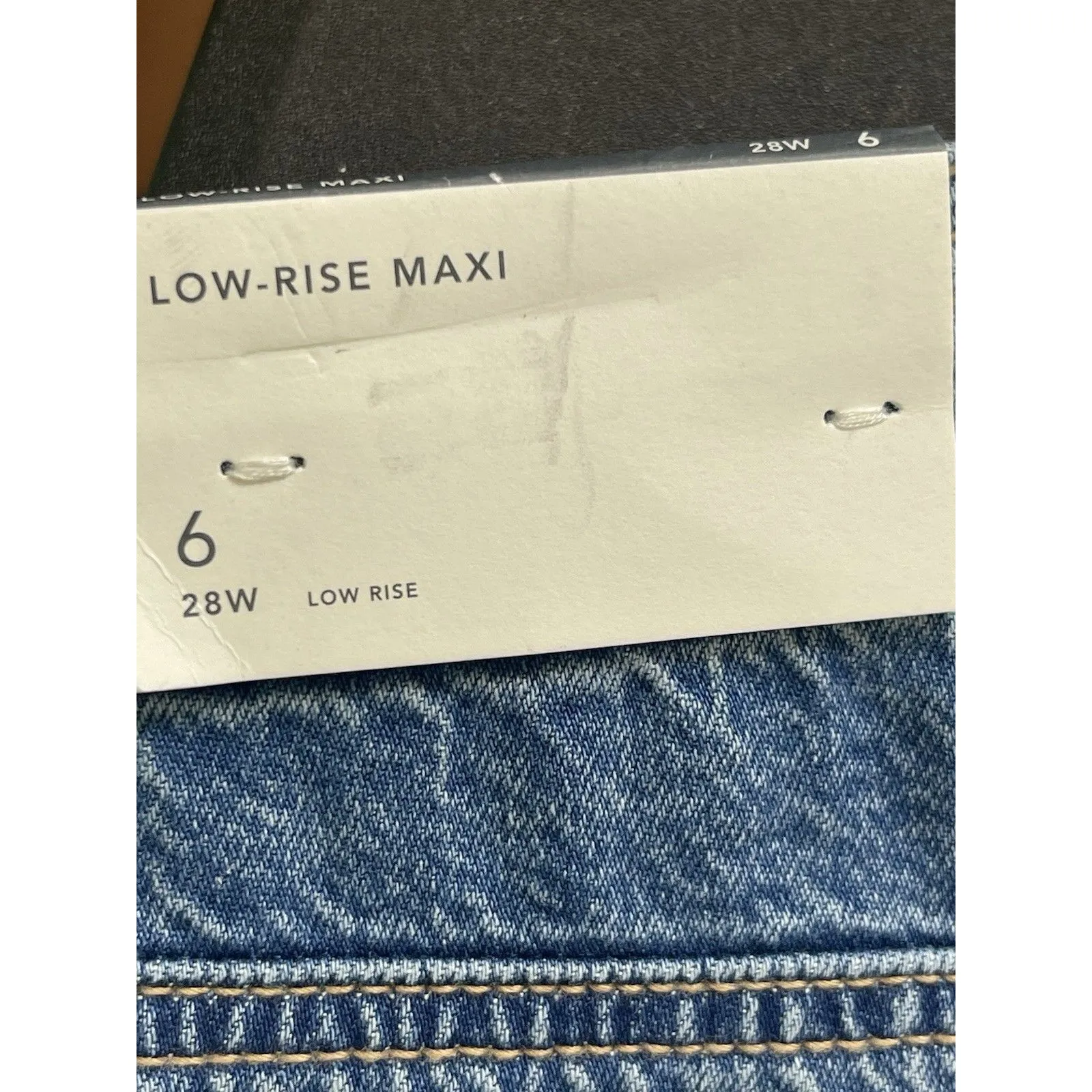 American Eagle Low-Rise Maxi Denim Cargo Skirt Sz 6 Y2K Utility Back Slit NWT - Image 13
