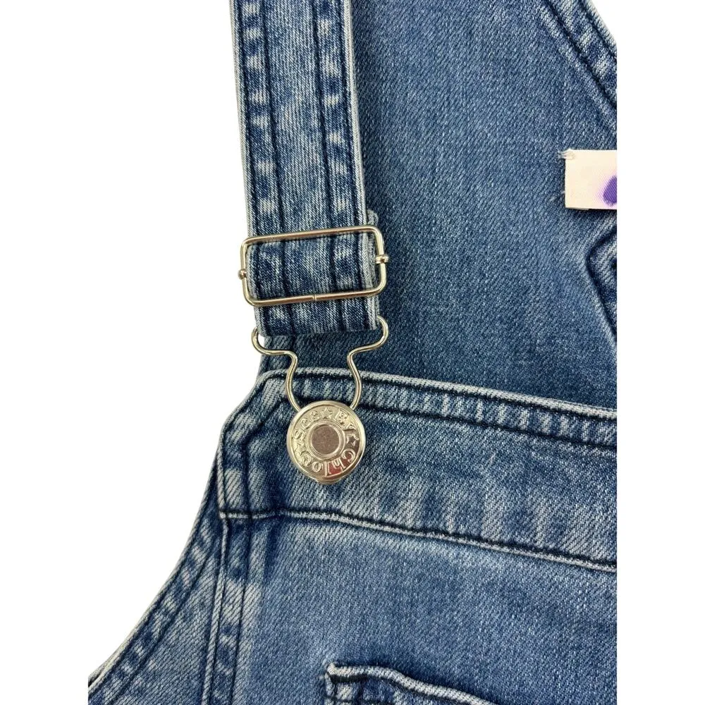 See by Chloe Dress Womens 38 M Small Denim Pinafore Midi Overall Washed Indigo - Image 6