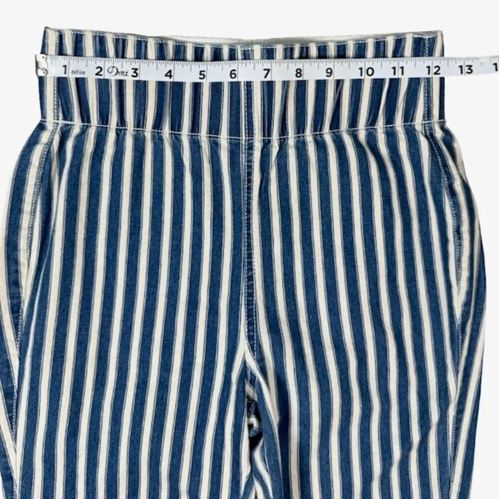 Show Me Your Mumu Womens Berkeley Bell Bottoms Striped Raw Hem Blue Size XS - Image 12