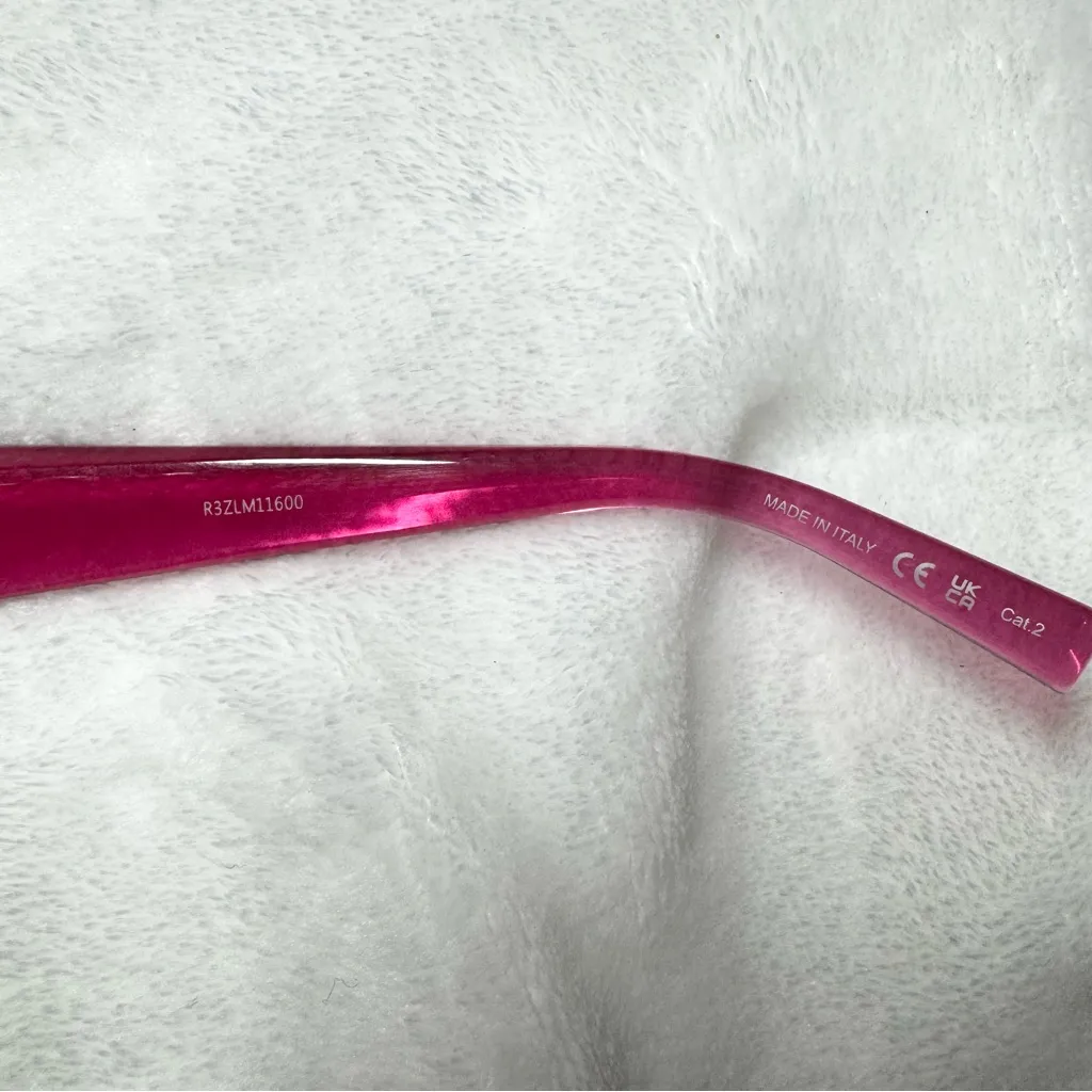 Saint Laurent  52mm Hot Pink Rectangular Sunglasses - Image 10