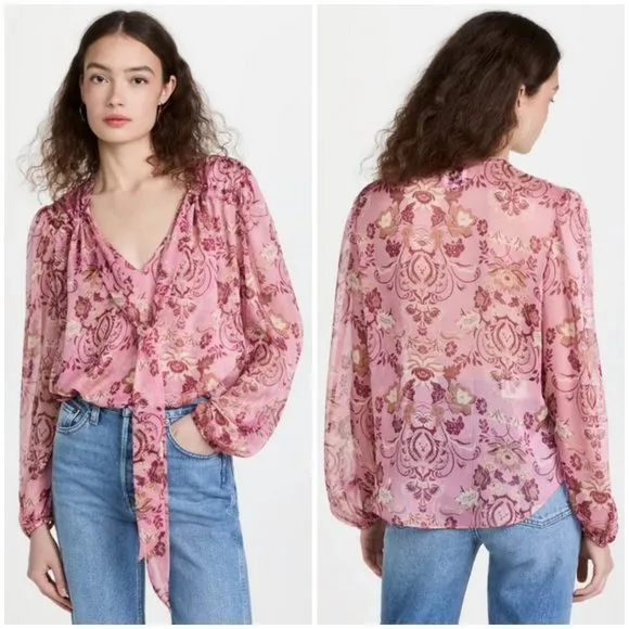 💕MISA LOS ANGELES💕  Ceyla Top ~ Cristobal Mirror Floral Print Small - Image 2