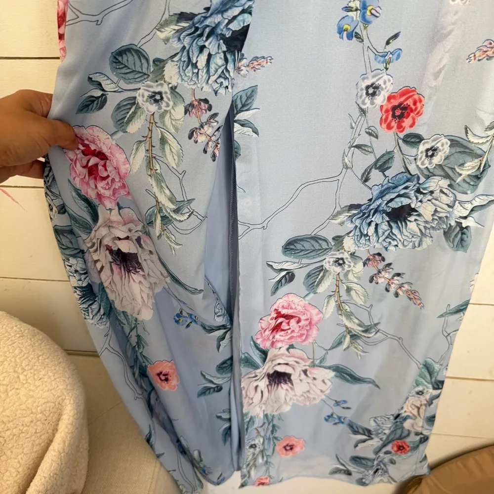 Adrianna Papell Printed Chiffon dress Gown - Image 6