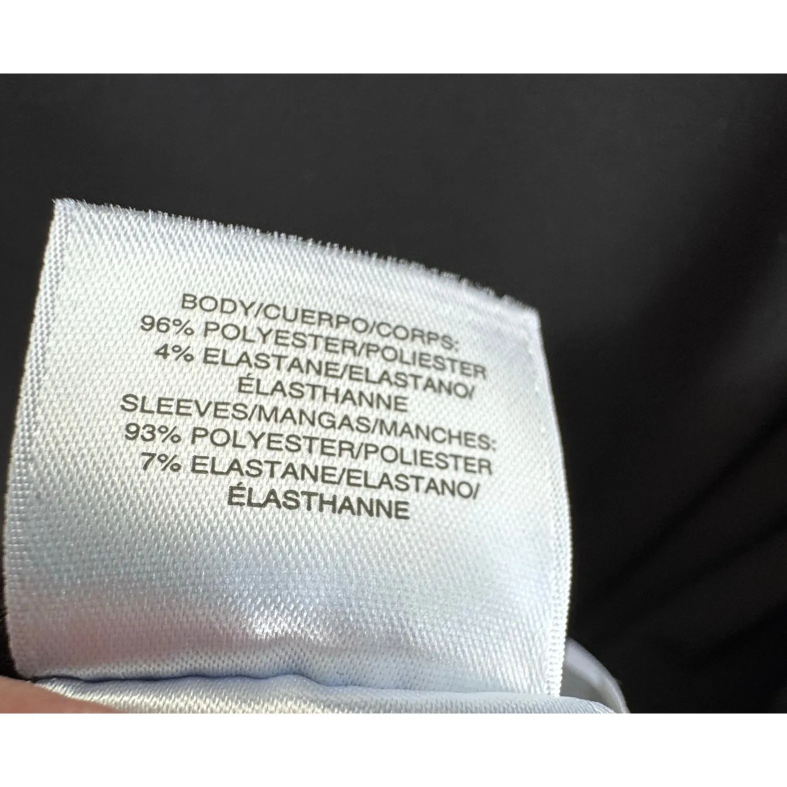 Anne Klein Black Blouse‎ Polka Dot Sleeves Large - Image 5