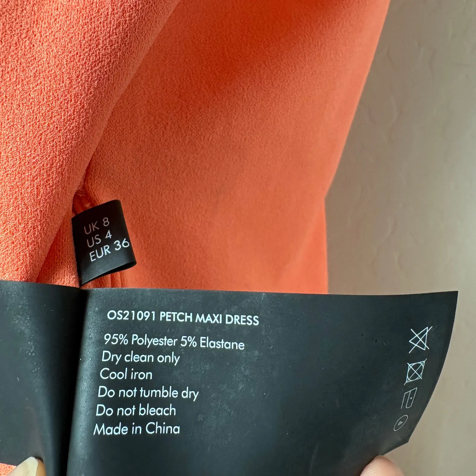 Solace London Dress One Shoulder Slit Open Back Petch Maxi Dress Orange Size 4 - Image 11