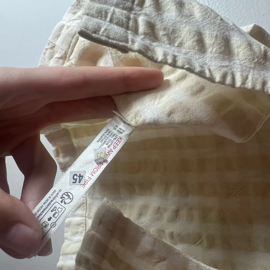 Free People Cropped Gingham Plaid Bra Halter Top Cotton Open Back Size S - Image 4