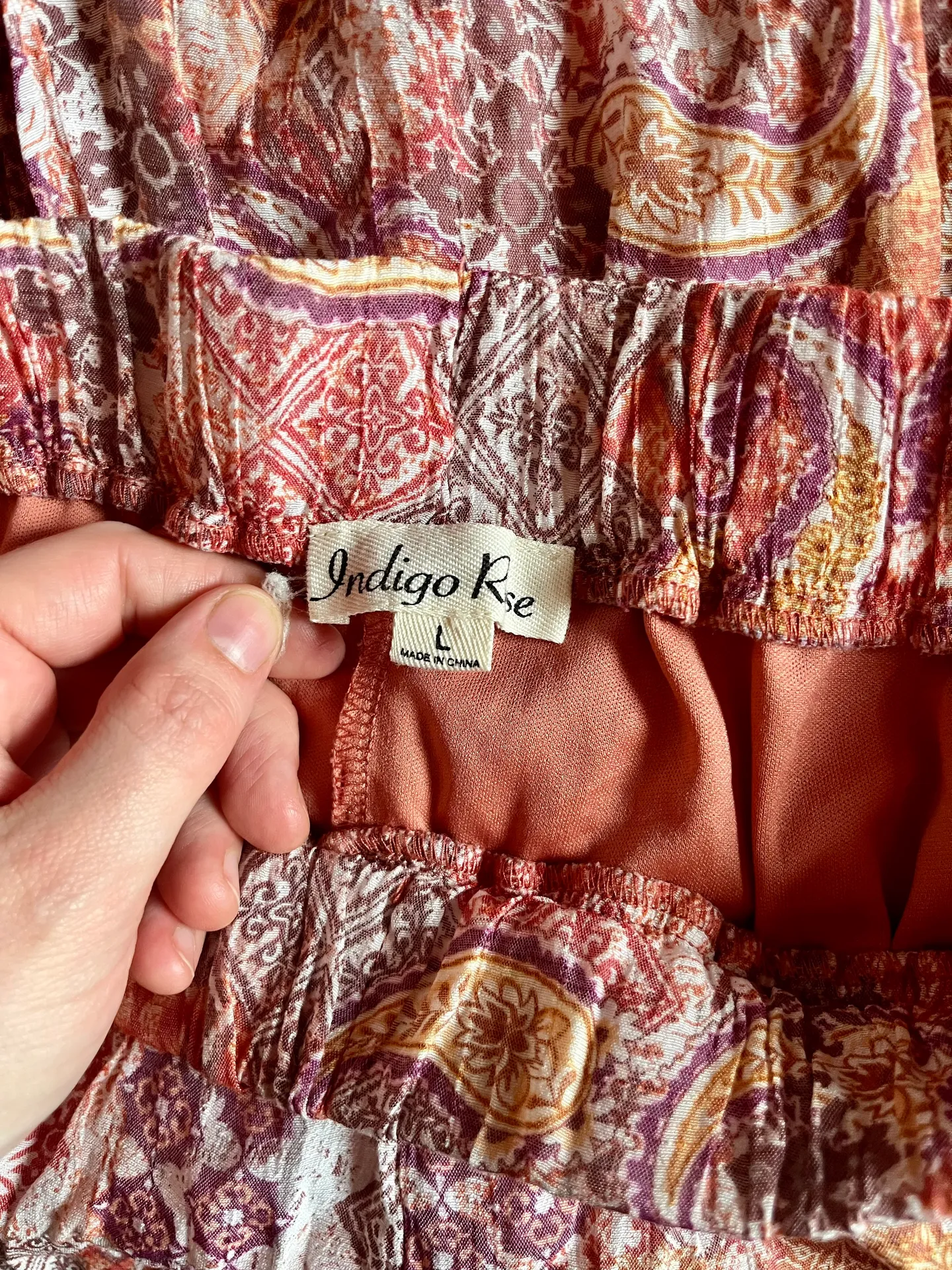 Boho Maxi Skirt Size L - Image 3