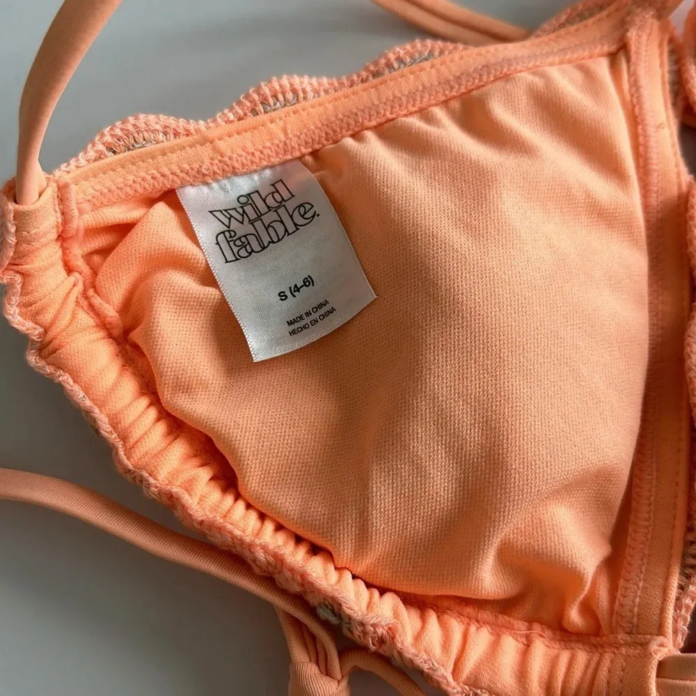 Wild Fable Orange and Grey Knitted Bikini - Image 4