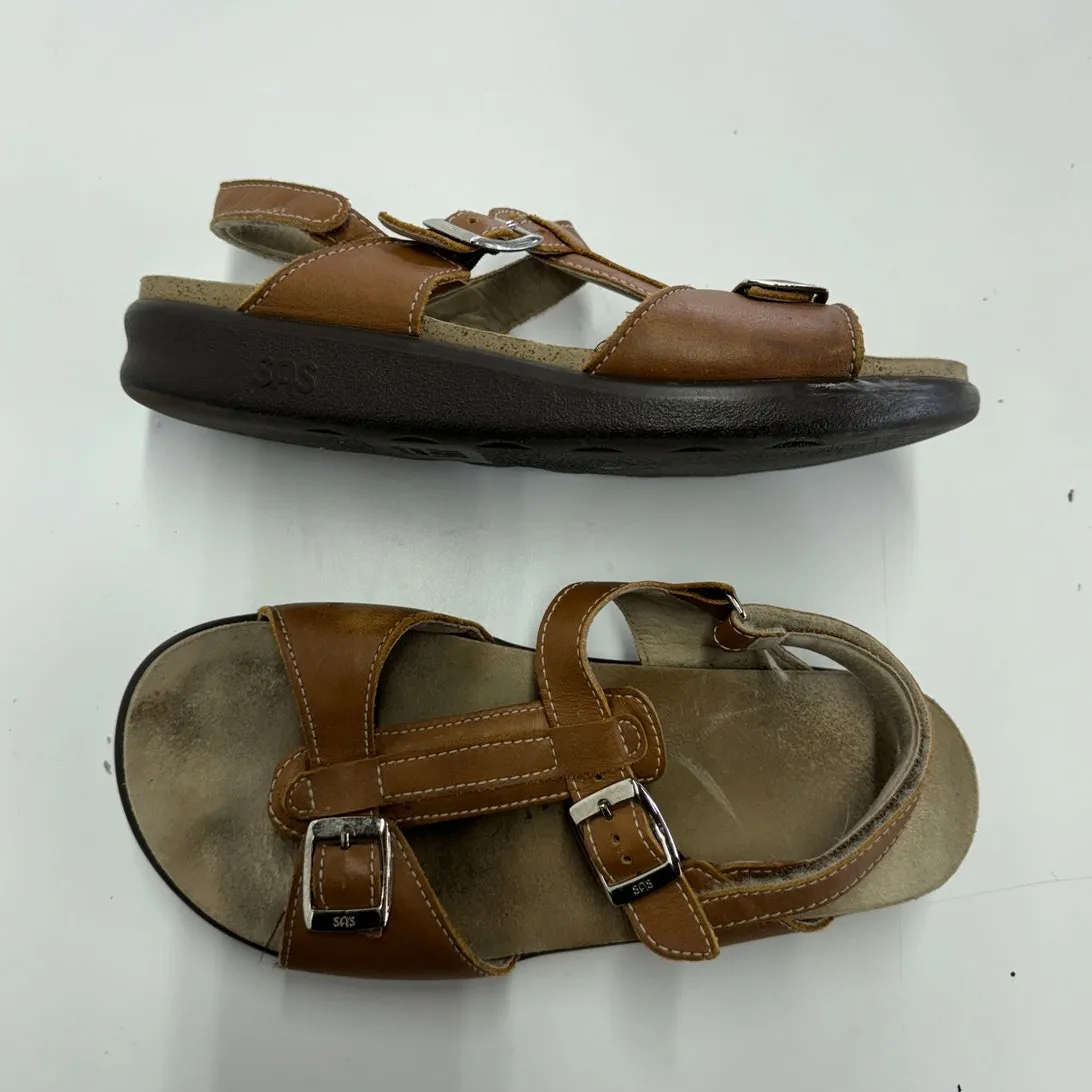 SAS Sandals Womens 8 Tri PadCaptiva Brown T Strap‎ Shoes Leather - Image 2