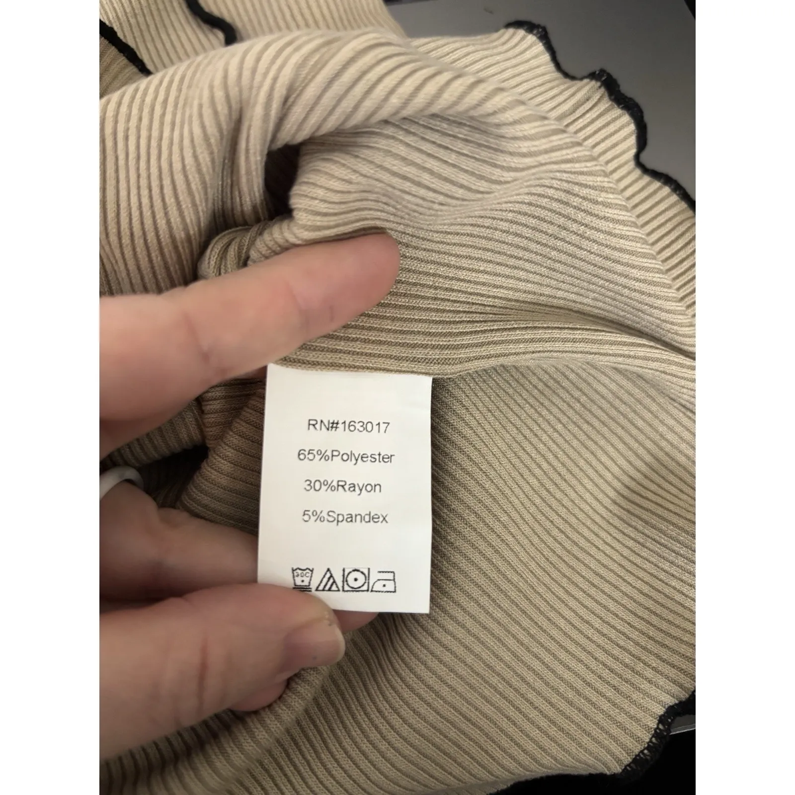 Princess Polly Tan Black Nelle Mini Skirt Ribbed Size 6 Bodycon Retro Festival - Image 6