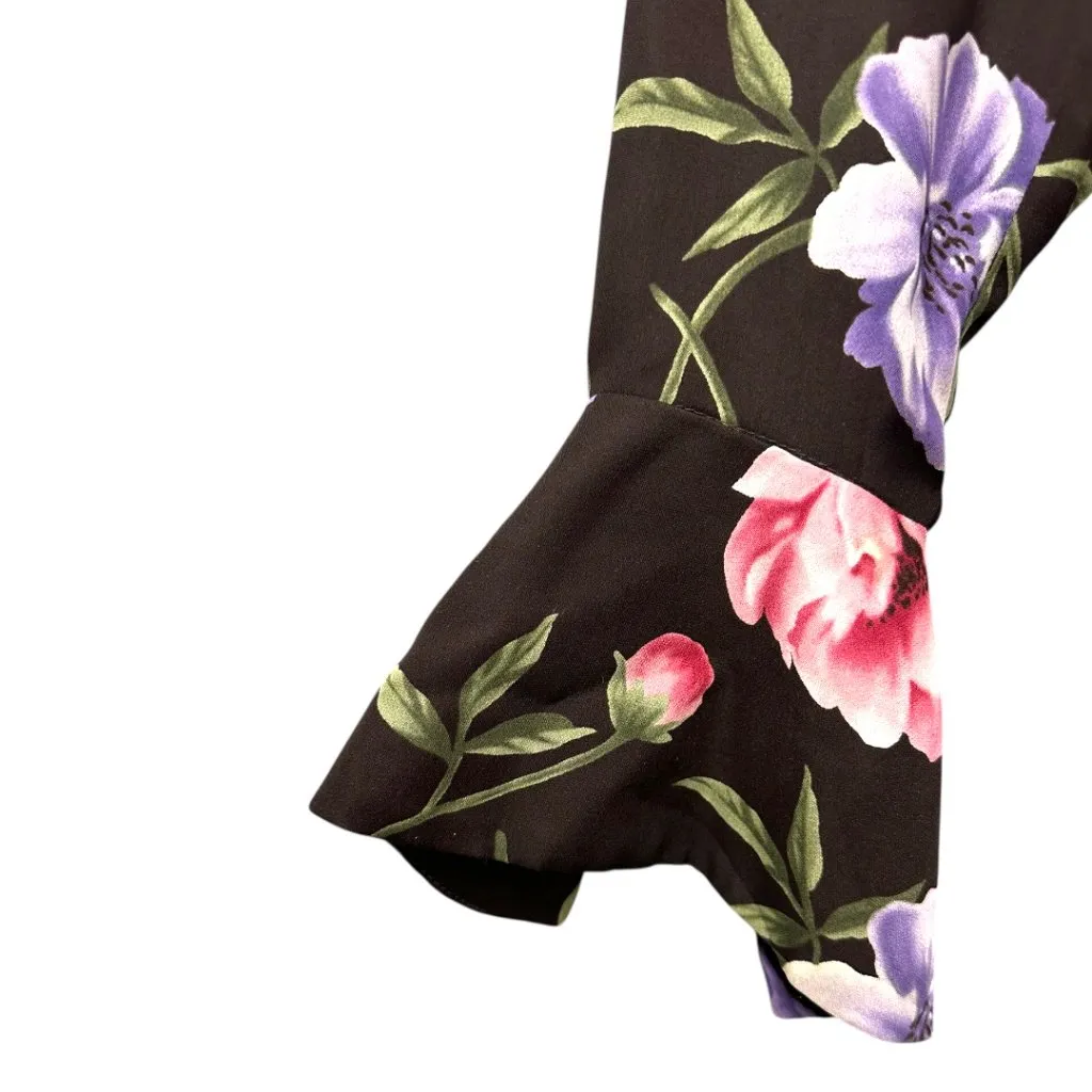 Jones New York Floral Print Silk Blouse - Image 4