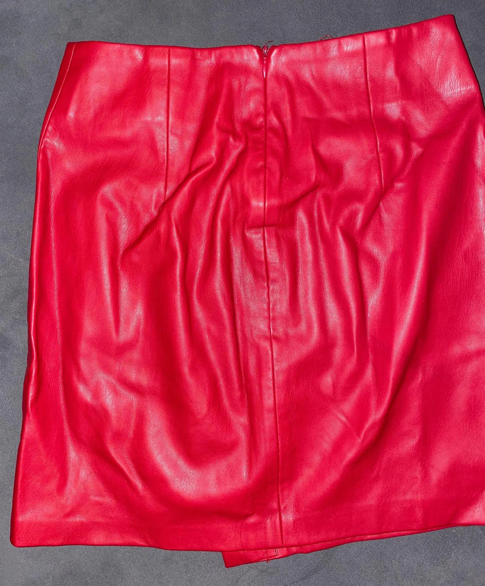 Red Faux leather skirt - Image 5