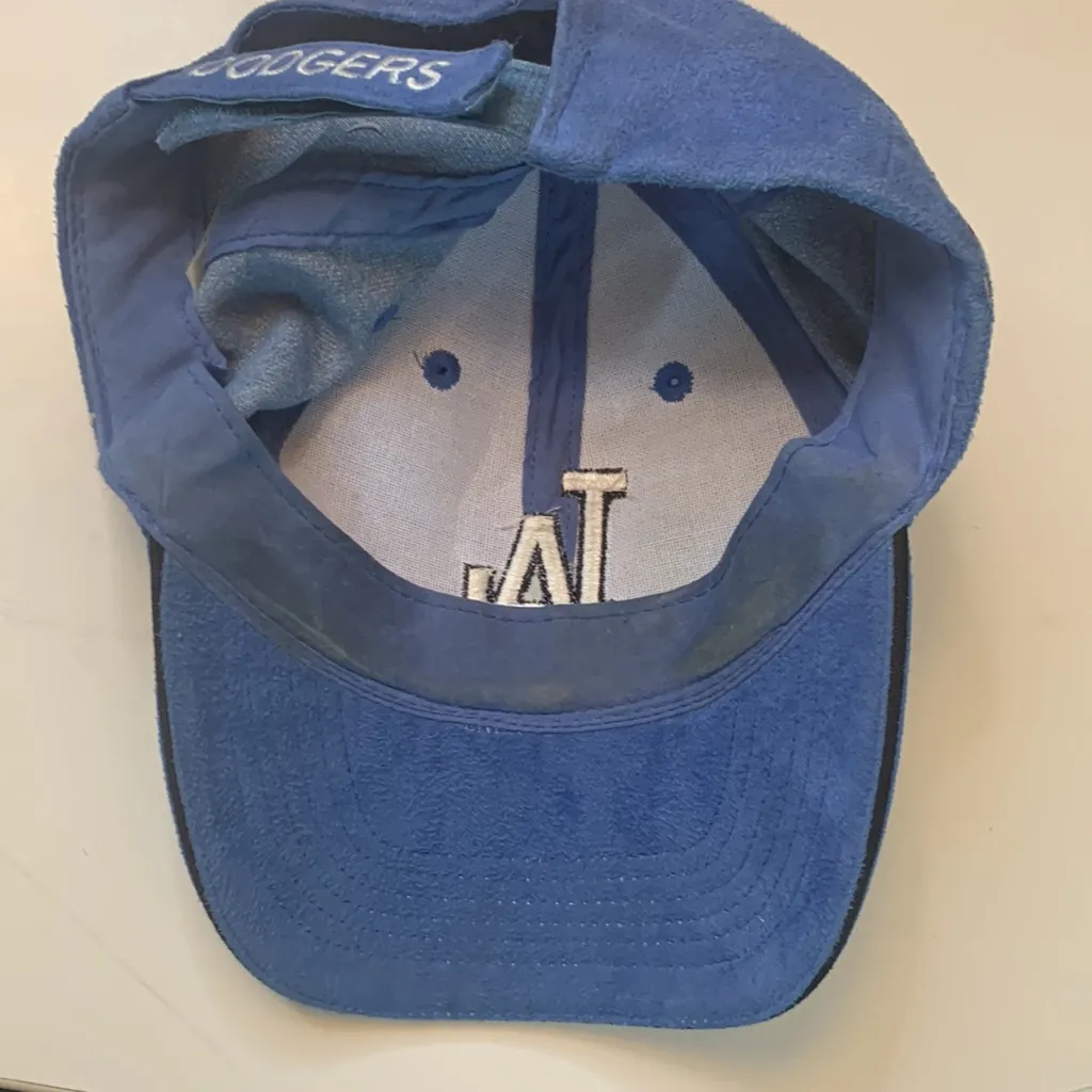 Los Angeles Dodgers light blue sueded baseball cap with Farmer John patch - Image 7