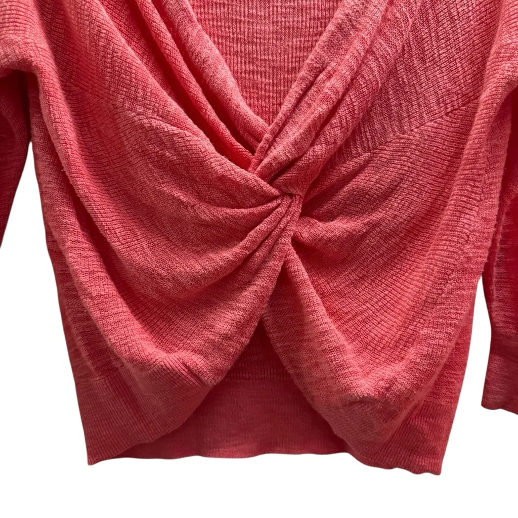 Express Pink Coral Twist Front Sweater - Image 2