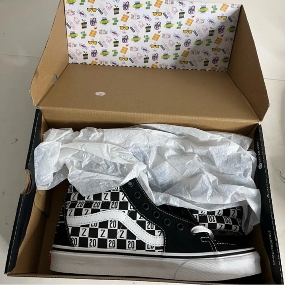 VANS High Tops Black White RARE Zappos 20th Anniversary Womens 9 Mens 7.5 NEW - Image 6